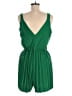 Shein 100% Polyester Solid Green Romper Size 6 - photo 2