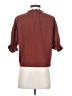 TeXTURE & THREAD Madewell Burgundy 3/4 Sleeve Blouse Size XS - photo 2