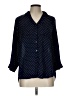 Fortune + Ivy 100% Polyester Polka Dots Blue 3/4 Sleeve Blouse Size L - photo 1
