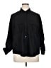 Old Navy Solid Black 3/4 Sleeve Button-Down Shirt Size XL - photo 1