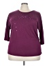 Unbranded Stars Purple 3/4 Sleeve Top Size XXL (estimated) - photo 1
