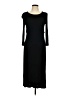Solemio Solid Black Casual Dress Size L - photo 1