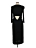 Solemio Solid Black Casual Dress Size L - photo 2