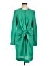 DKNY 100% Polyester Green Casual Dress Size 12 - photo 1
