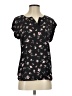 Papermoon 100% Polyester Floral Black Short Sleeve Blouse Size XS - photo 1