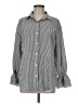 Unbranded Stripes Gray Long Sleeve Blouse Size M - photo 1