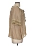Shein Tan Short Sleeve Blouse Size 6 - photo 4