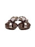 Manolo Blahnik Stripes Brown Sandals Size EU 37 1/2 - photo 2