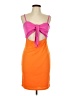 Shein Color Block Orange Cocktail Dress Size 12 - photo 1