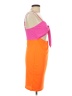 Shein Color Block Orange Cocktail Dress Size 12 - photo 4