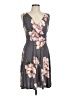 Kaileigh Floral Gray Cocktail Dress Size L - photo 1