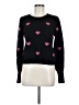 Splendid Hearts Black Pullover Sweater Size M - photo 1