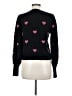 Splendid Hearts Black Pullover Sweater Size M - photo 2