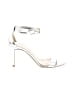 J.Crew Metallic Silver Heels Size 5 1/2 - photo 1