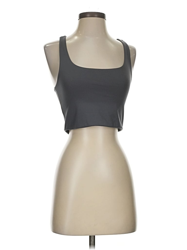 Pre-owned Girlfriend Collective Tank Top Gray Strapless Neckline Tops