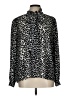 Gemma + Jane 100% Polyester Animal Print Black Long Sleeve Blouse Size L - photo 1