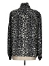 Gemma + Jane 100% Polyester Animal Print Black Long Sleeve Blouse Size L - photo 2