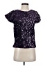 Jennifer Lopez 100% Polyester Purple Short Sleeve Blouse Size XS - photo 1