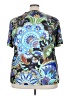 Unbranded Paisley Green Blue Short Sleeve Blouse Size 5X - photo 2
