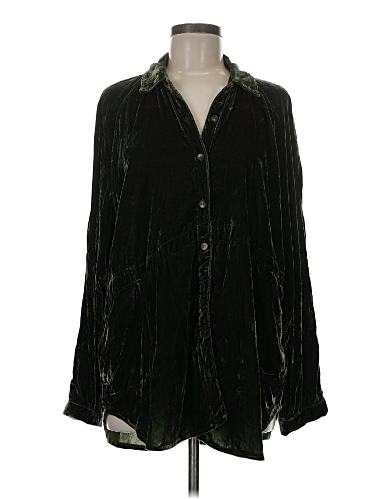 Pre-owned Wishlist Long Sleeve Blouse In Black