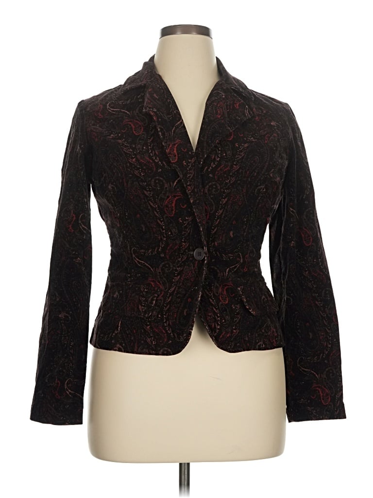 Pre-owned No Boundaries Blazer Jacket In Burgundy