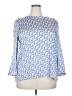 Ann Taylor LOFT 100% Polyester Blue 3/4 Sleeve Blouse Size XXL - photo 1