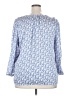 Ann Taylor LOFT 100% Polyester Blue 3/4 Sleeve Blouse Size XXL - photo 2