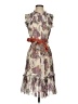 Unsubscribed Paisley Ivory Tan Cocktail Dress Size 2 - photo 1