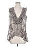CAbi Animal Print Silver Sleeveless Blouse Size S - photo 1