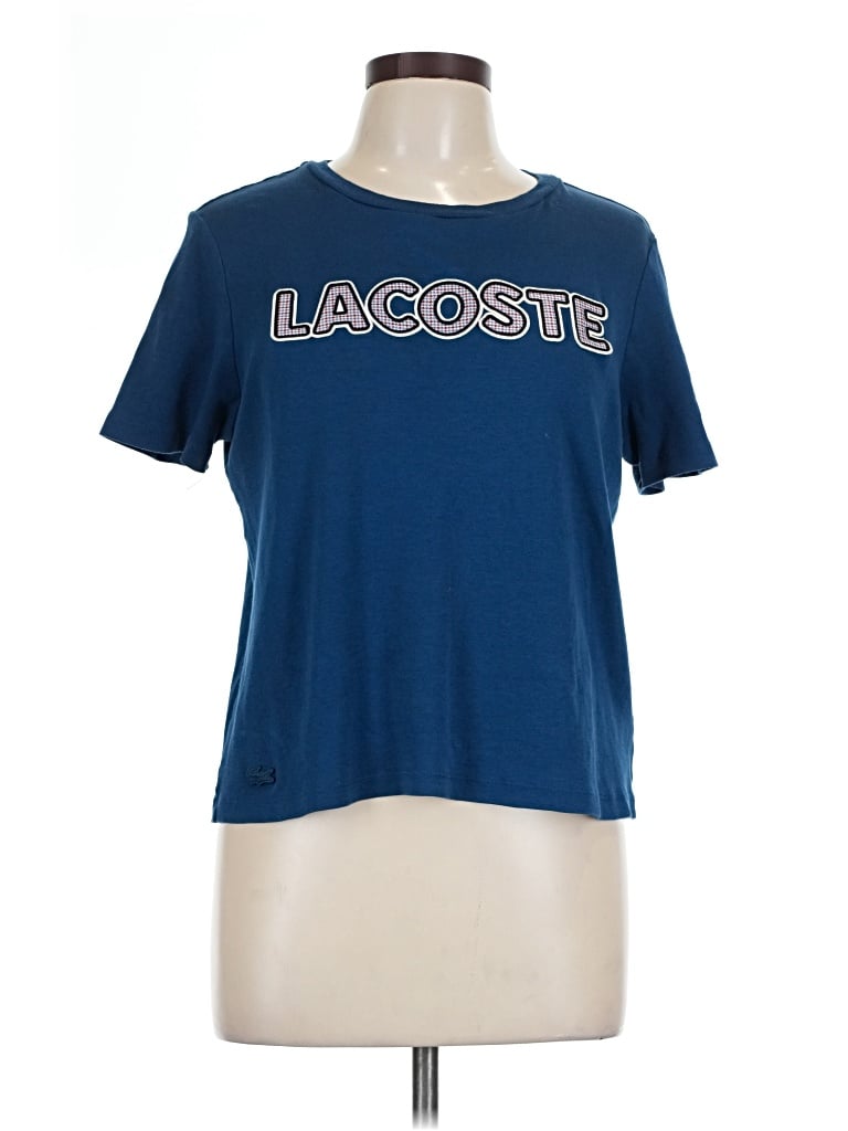 Pre-owned Lacoste Short Sleeve T-shirt In Blue
