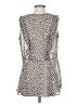 CAbi Animal Print Silver Sleeveless Blouse Size S - photo 2