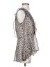 CAbi Animal Print Silver Sleeveless Blouse Size S - photo 4