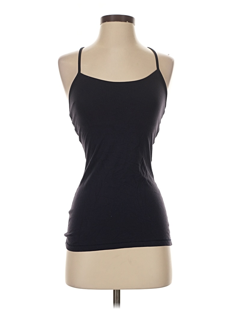 Pre-owned Lululemon Athletica Tank Top Black Halter Neckline Tops