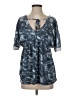 Dress Up Blue 3/4 Sleeve Blouse Size S - photo 1
