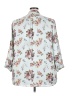 Justify 100% Polyester Floral Blue 3/4 Sleeve Blouse Size 3X - photo 2