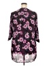 Torrid 100% Polyester Floral Purple 3/4 Sleeve Blouse Size 2X Plus (2) - photo 2