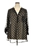 Pleione 100% Polyester Polka Dots Black 3/4 Sleeve Blouse Size 2X - photo 1