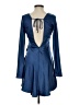 Saints + Secrets 100% Polyester Solid Blue Casual Dress Size S - photo 2