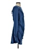 Saints + Secrets 100% Polyester Solid Blue Casual Dress Size S - photo 4