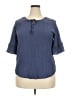 AB Studio Blue 3/4 Sleeve Blouse Size XXL - photo 1