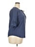 AB Studio Blue 3/4 Sleeve Blouse Size XXL - photo 4