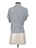 Lulus 100% Viscose Stripes Silver Short Sleeve Blouse Size XS - photo 2