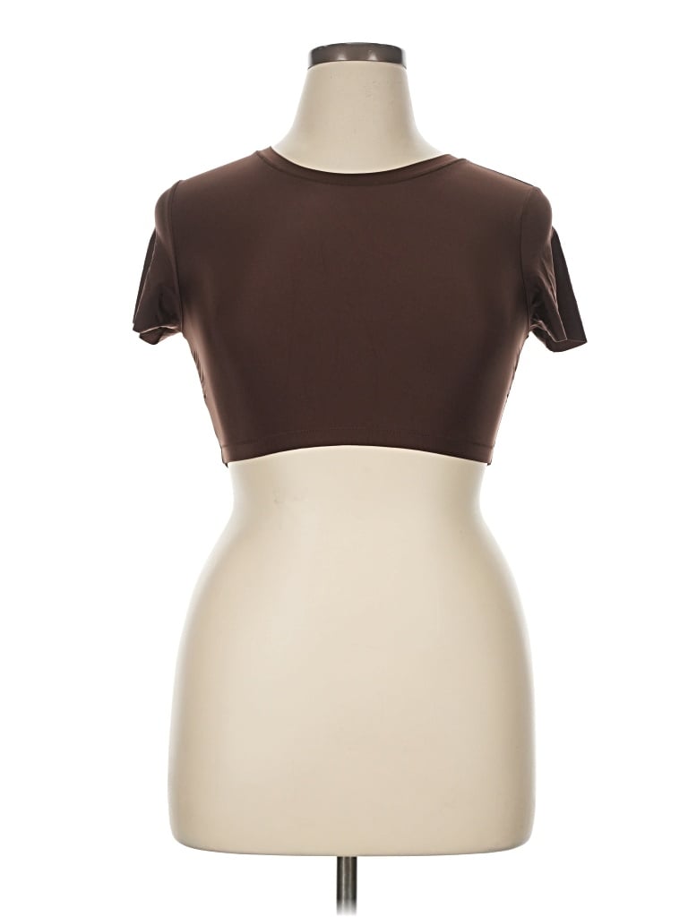 Pre-owned Aerie Short Sleeve T-shirt In Brown