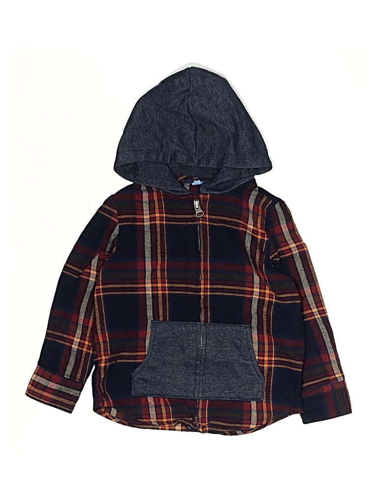 Pre-owned Andy & Evan Kids' Zip Up Hoodie In Blue