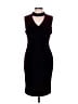 Calvin Klein Solid Black Burgundy Cocktail Dress Size 12 - photo 1