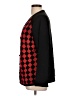 Leslie Fay Argyle Red Cardigan Size L (estimated) - photo 5
