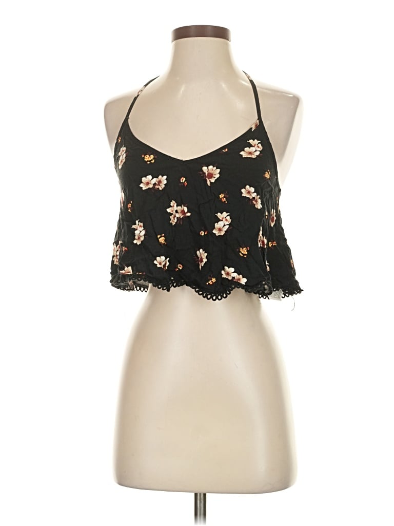 Pre-owned Forever 21 Tank Top Black Halter Neckline Tops