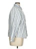 Blair 100% Cotton Stripes Blue Long Sleeve Button-Down Shirt Size XL (petite) - photo 4