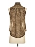 Wet Seal 100% Polyester Animal Print Brown Sleeveless Blouse Size XS - photo 2
