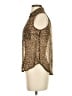 Wet Seal 100% Polyester Animal Print Brown Sleeveless Blouse Size XS - photo 5